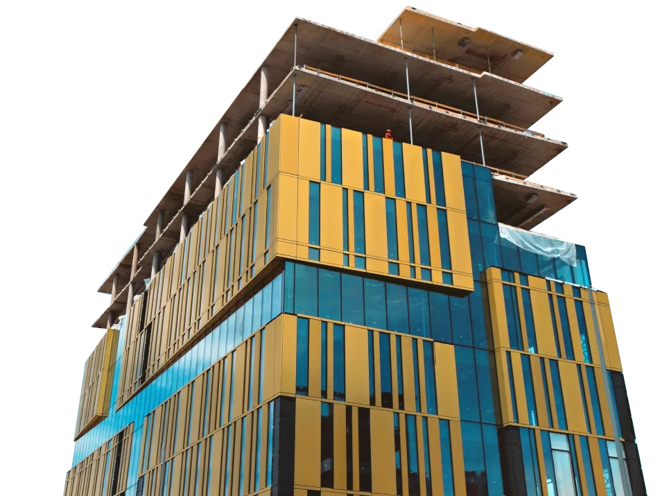 Render de construcción de edificio